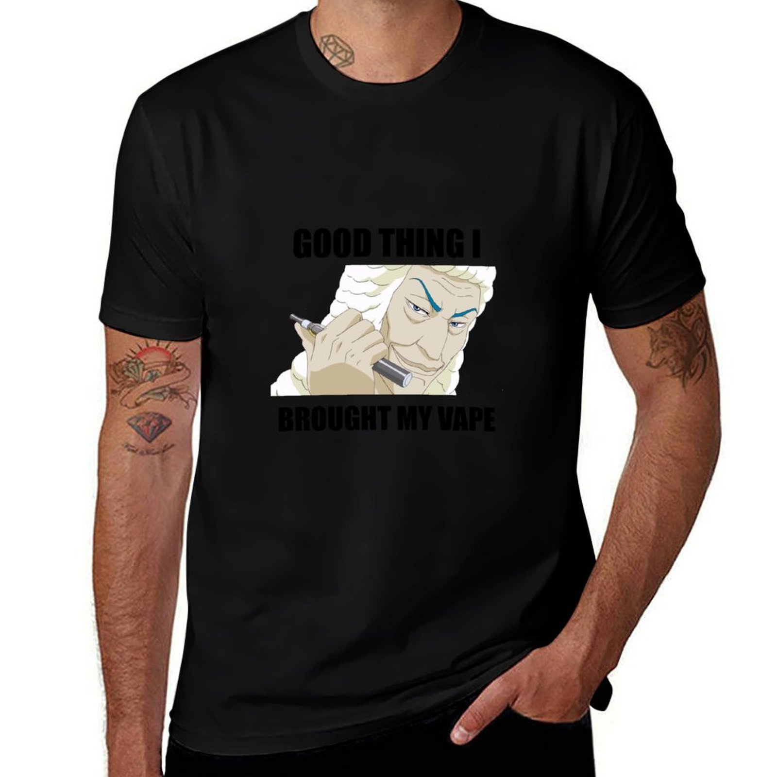 Vaping Goods - นีโอ โยคิโอ - โชคดีที่ฉันนำเสื้อยืดวейปของฉันมาด้วย เสื้อยืดแบบพื้นฐานสำหรับทุกฤดูกาล