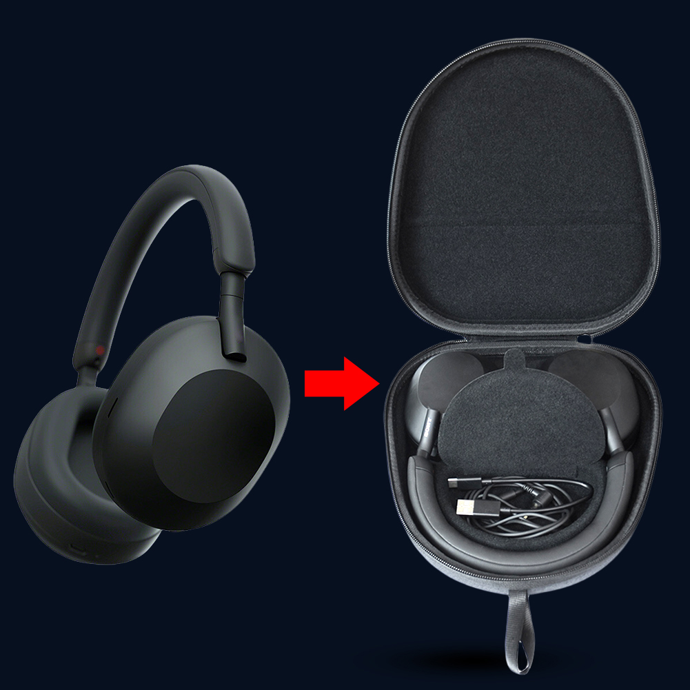 Sony Headphone Wh-1000Xm5 - กระเป๋าเดินทางแบบแข็ง EVA กระเป๋าพกพาแบบแข็งกันกระแทกป้องกันรอยขีดข่วนป้องกันการตกกระแทกสำหรับโซนี่ WH-1000XM5 หูฟัง
