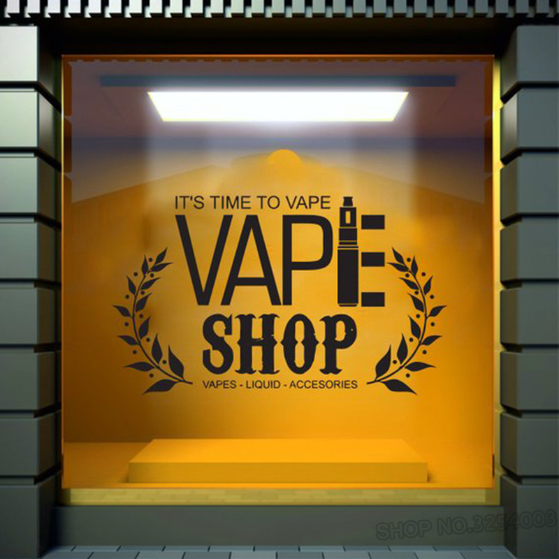 Vaping Store - Vape Shop คำ Wall Decal สติกเกอร์