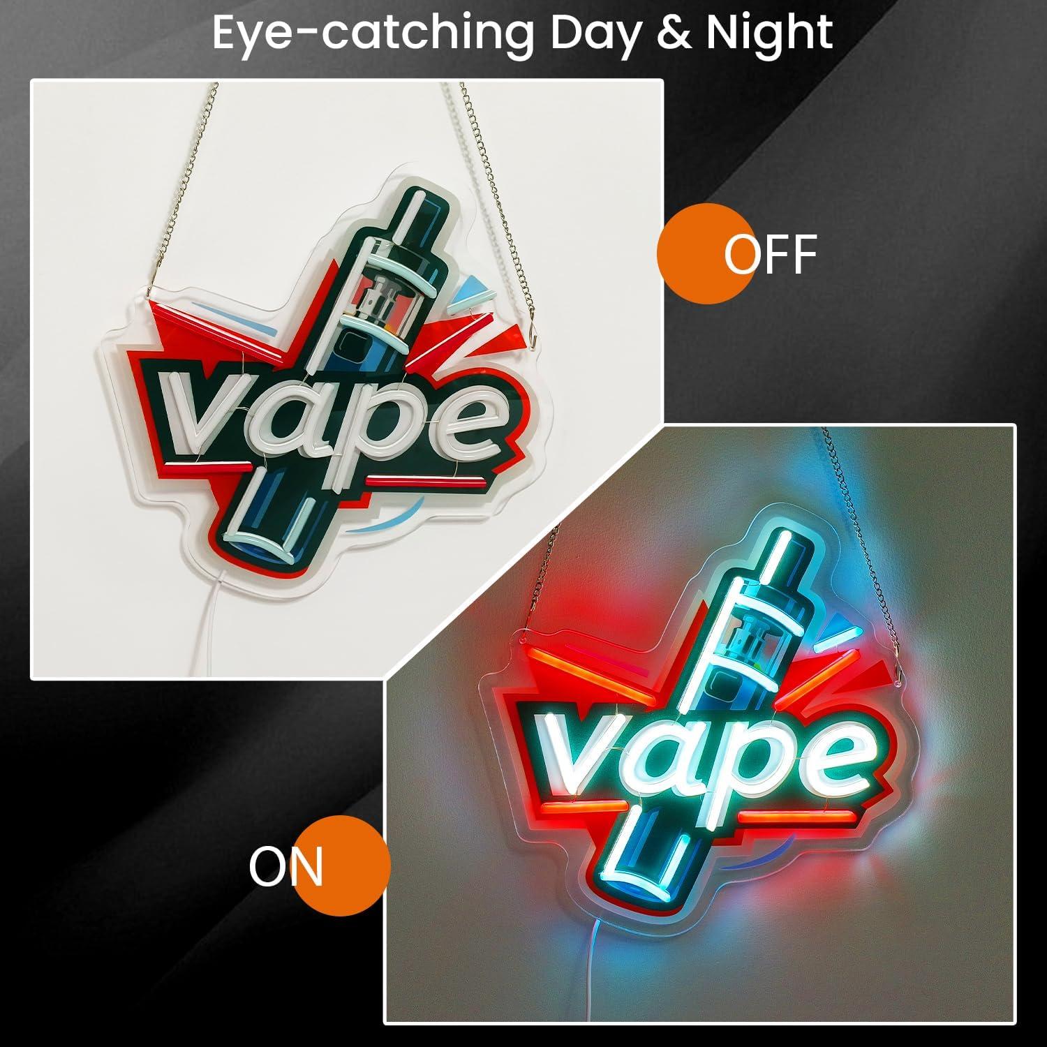 ป้ายไฟนีออนแบบ USB ปรับความสว่ - Vaping Store บทวิจารณ์และราคา